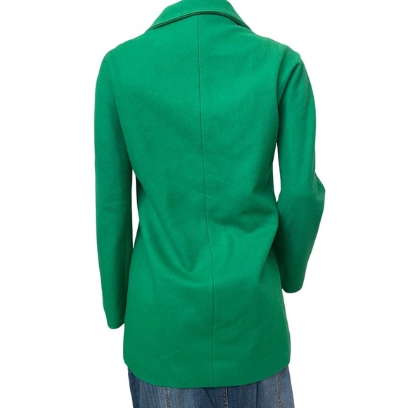 J.Crew Kelly Green Wool Coat Button Up Jacket Size 2 Holiday Gift Classic - Picture 5 of 14